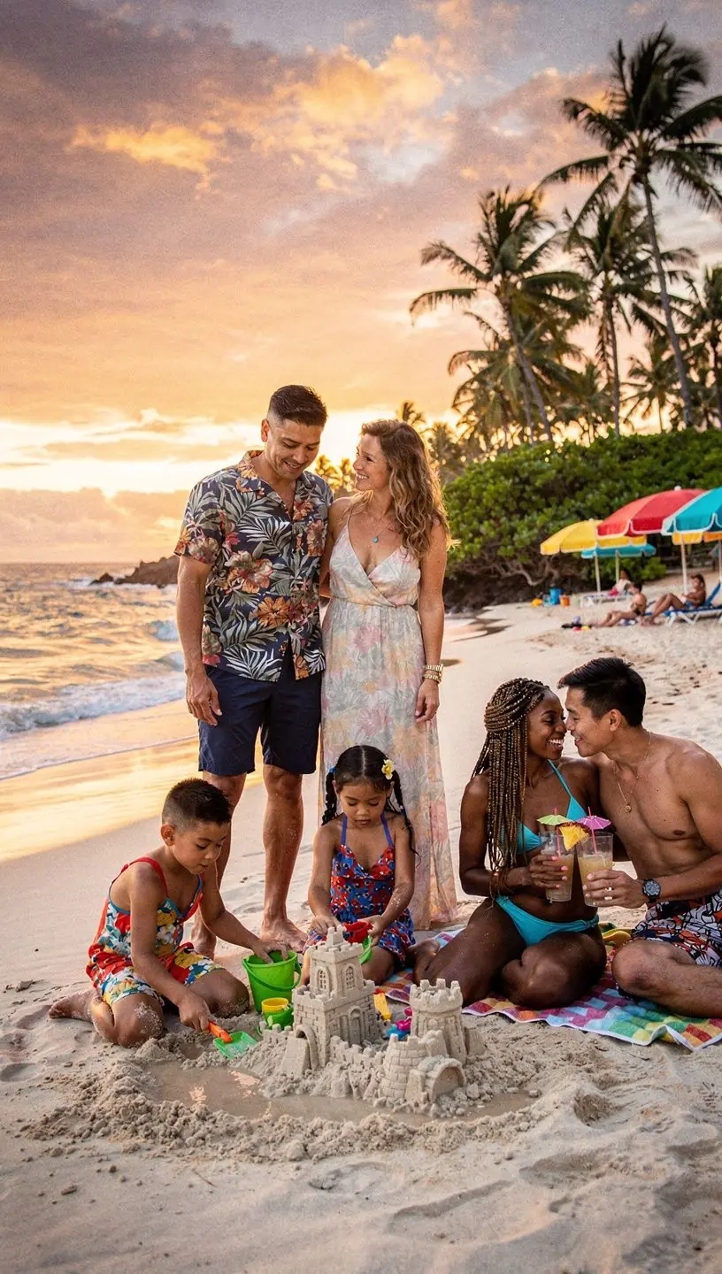 Роскошный курорт с бассейном и шезлонгами, идеально подходящий для отдыха.