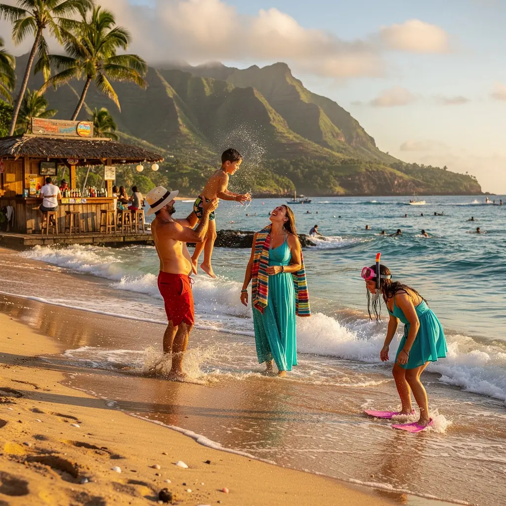 Тропический остров с белым песком и пальмами, идеальный для отдыха у моря.